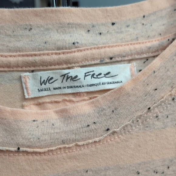 We The Free Summer Sunrise Orange Striped Long Sleeve Top - Picture 2 of 4